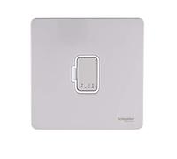 Schneider Electric GU5400WPN Ultimate Plaque plate sans vis, connexion fusible non commutée, nickel nacré