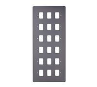 Schneider Electric GUG18GBN Ultimate Grid System Plaque plate 18 vitesses, cadre, nickel noir