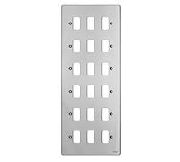 Schneider Electric GUG18GMS Ultimate Grid System Plaque plate 18 vitesses, cadre chromé poli