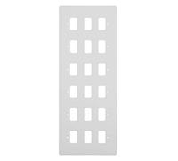 Schneider Electric GUG18GPW Ultimate Grid System Plaque Plate, 18 vitesses, Cadre Métal Blanc