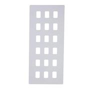 Schneider Electric GUGS18GPW Ultimate Grid System Plaque sans vis avec cadre, 18 vitesses, métal blanc