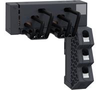 Schneider Electric GV2G2RA Système de rails triphasés, 63A, 2 points de sortie, alimentation droite, distance de 45 mm Système de