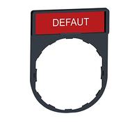 Schneider Electric - Harmony - porte-étiquette 30x40 + étiquette 'DEFAUT' 8x27 - blanc/rouge - ZBY2135