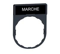 Schneider Electric - Harmony - porte-étiquette 30x40 + étiquette 'MARCHE' 8x27 - blanc/noir - ZBY2103