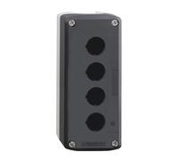 Schneider Electric - Harmony XAL - boite 4 trous Ø22 - couvercle gris foncé - fond gris clair - XALD04