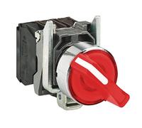 Schneider Electric Bouton à manette lumineux Harmony XB4 Ø22 - 2 pos fixe - Vert - 1O+1F - 24V