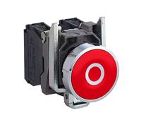 Schneider Electric – Bouton poussoir Harmony XB4 – impulsion Ø22, marqué, rouge, 1O, vis étrier – XB4BA4322