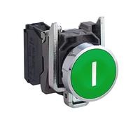 Schneider Electric XB4BA31 Harmony XB4BA31 Bouton poussoir à pression actionneur plat 1 bouton vert