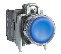 Schneider Electric - Harmony XB4 - poussoir lumineux LED - 1F+1O - bleu - Ø22-24VACDC - XB4BW36B5