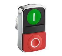 Schneider Electric - Harmony XB4 - tête bouton double touche - Ø22 - marqué - vert/rouge - ZB4BL7341