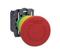 Schneider Electric - Harmony XB5 - bouton arrêt urgence - Ø40 - pousser tourner - rouge - 1O+1F - vis - XB5AS8445