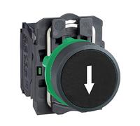 Schneider Electric - Harmony XB5 - bouton poussoir à impulsion - Ø22 - marqué - noir - 1F - vis - XB5AA3351