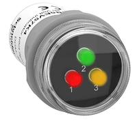 Schneider Electric Voyant de présence 3 phases Harmony XB5 LED Rouge/Vert/Jaune 400VAC XB5EV57K4