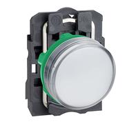 Schneider Electric - Voyant lumineux DEL Harmony XB5 Ø22 Blanc 24V Vis étrier XB5AVB1