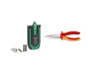 Schneider Electric IMT23206 Traçeur Multifonctions Rastreador de cables multifunción & Knipex Pince demi-ronde avec tranchant chromée, isolées par gaines bi-matière, certifiées VDE 200 mm 26 26 200