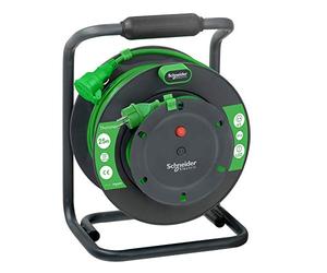 Schneider Electric IMT33151 Enrouleur de câble Thorsman Extended 25 m, HO5 VVF 3G x 1,5 mm, IP44, 1 prise