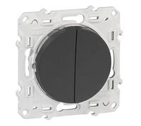 SCHNEIDER ELECTRIC Interrupteur double va et vient Odace anthracite