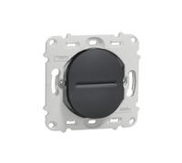 Schneider Electric - Interrupteur Ovalis - 10A - Bouton-poussoir Mécanique - Gris - Manuel