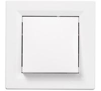 Poussoir 1 poste Asfora Blanc Schneider