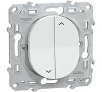 Schneider Electric - Interrupteur volet roulant 2 boutons 6A Blanc - Ovalis - Schneider blanc G