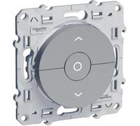 Interrupteur commande volet-roulant 3 boutons montée/descente/stop Schneider Electric Odace aluminium