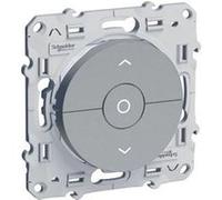 Interrupteur commande volet-roulant 3 boutons montée/descente/stop Schneider Electric Odace aluminium