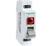 Schneider Electric ISW Interrupteur de Commande À Voyant Lumineux, Acti 9, 1P, 20 A Courant, 250VCA, Gris - A9S61120