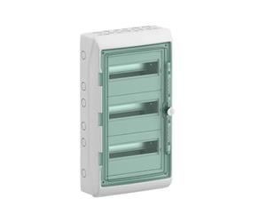 Schneider Electric Kaedra Mureva 10344DE Petit répartiteur de pièces humides en saillie pour jardin, cave, garage et extérieur, distributeur d'installation électrique, boîte à fusibles, 3 x 12 TE,