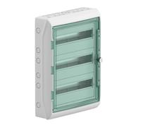 Schneider Electric Kaedra Mureva 10345DE Petit répartiteur en saillie pour jardin, cave, garage et extérieur, distributeur d'installation électrique, boîte à fusibles, 3 x 18 TE, IP65