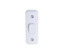 Schneider Electric Lisse GGBL1012116AS Interrupteur à 2 voies pour architrave et support de surface - 1 groupe - 10AX - blanc, 16 mm