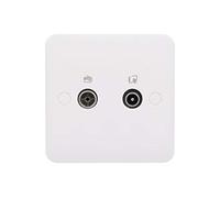 Schneider Electric Lisse GGBL7020S Prise d'antenne Double TV/FM Blanc moulé