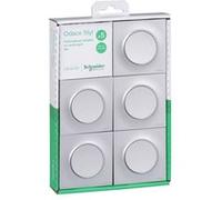 Lot de 5 va et vient (avec plaque) Odace - Aluminium