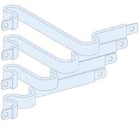 Schneider Electric LVS04428 PrismaSeT-P, connexion, Compact NSX/NSX Vigi100-250/INS250 4 pôles, horizontal, avec barre omnibus verticale Linergy LGY