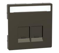 Schneider Electric MEG4574-6052 Enjo tiquette RJ45x2 mocca
