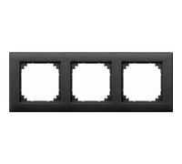 Schneider Electric Merten 486314 M-Plan Cadre pour prise et interrupteur, 3 prises, anthracite