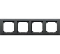 Schneider Electric Merten 486414 M-Plan Cadre pour prises et interrupteurs, 4 prises, anthracite