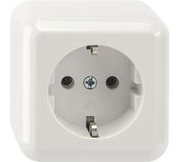 Schneider Electric Merten MEG2301-8719 Prise Schuko, 1 Prise, Montage en saillie, 16 A, 250 V, bornes enfichables, Blanc Polaire, 1 pièce