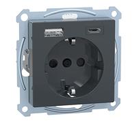 ME SM 2367-0414 - Système M, prise femelle avec chargeur USB type A + type C, anth