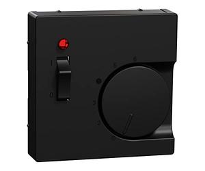 Schneider Electric Merten MEG5760-0403 Plaque Centrale pour régulateur de température ambiante avec Interrupteur, Noir Mat, système M