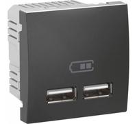 Schneider Electric MGU3.418.12 Chargeur double USB 2.1 A Graphite
