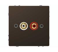 Schneider electric mtn4350 - 6052 prise de connecteur de audio 2 RCA de la gamme d-life, mocca