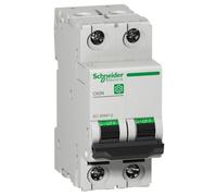 Schneider Electric Multi 9 C60N 2P 4A C-Courbe MCB 10kA - M9F11204