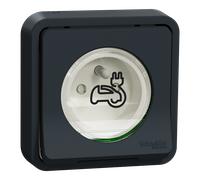 Schneider Electric – Prise de courant Mureva Styl MUR36011 – 2P+T renforcée encastrée IP55 IK08 gris