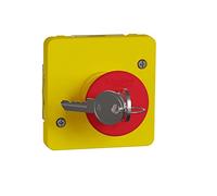 Schneider Electric - Mureva Styl - Arrêt d'urgence à clé - composable IP55 - IK08 - jaune - MUR35052