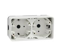 Schneider Electric Boîte 2 postes Mureva Styl MUR39914 horizontale en saillie IP55 IK08 blanc