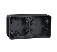 Boîte 2 postes - Horizontale - Saillie - IP55 - IK08 - Gris - Mureva Styl - MUR37914 - Schneider