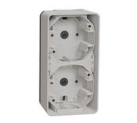 Schneider Electric - Mureva Styl - Boîte 2 postes verticale - saillie - IP55 - IK08 - blanc - MUR39912