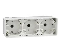 Schneider Electric - Mureva Styl - Boîte 3 Postes Horizontale - Saillie - Ip55 - Ik08 - Blanc - Mur39913
