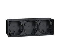 Schneider Electric – Boîte 3 postes horizontale Mureva Styl MUR37713 – Saillie IP55 IK08 Gris