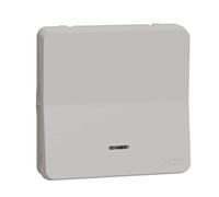 Schneider Electric - Mureva Styl - Bouton poussoir porte-etiquette - composable - IP55 - IK08 - blanc - MUR39129